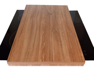 Base em madeira de carvalho escuro